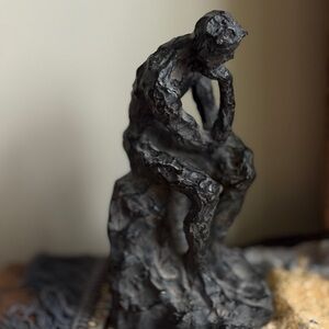 Elegant Black Home Art Sculpture Replica Rodin Sculpture Mid Century Home MCM